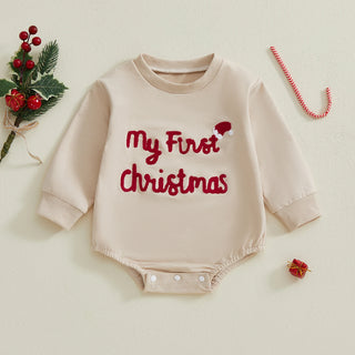 My First Christmas Embroidered Bodysuit