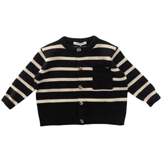 Striped Knit loose Cardigan - RYAN AND REMI
