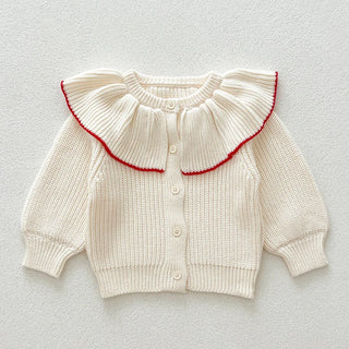 Knitted Flap Collar Cardigan - RYAN AND REMI