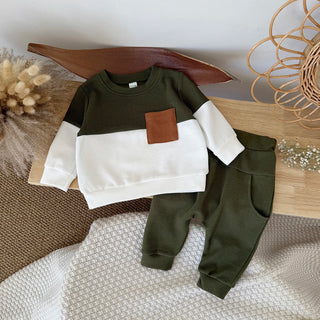 Green Splicing Sports Set