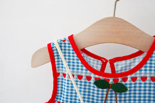 Sleeveless Cherry Dress With Bag