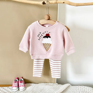 Cherry Ice Cream Stripe Set