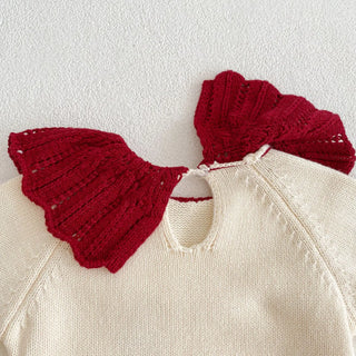 Floral Embroidered Lotus Knit Set