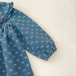 Printed Denim Sister Outfit