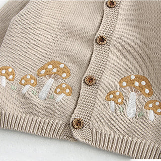 Mushroom Embroidery Cardigan Outfit