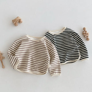 Striped Curved Edge Sweater - RYAN AND REMI