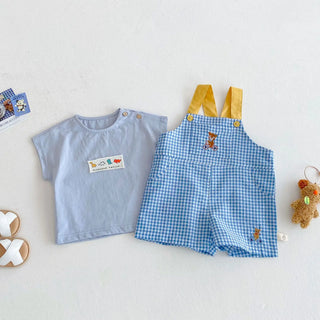 Checkered Bear Jumpsuit