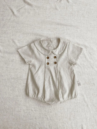 Peter Pan Euro Linen Romper - RYAN AND REMI