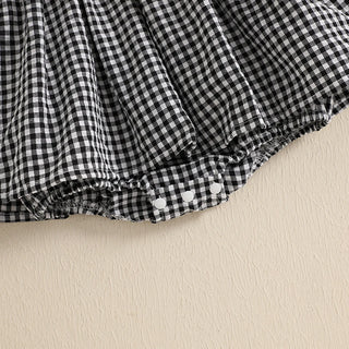 Plaid Picnic Romper Dress - RYAN AND REMI