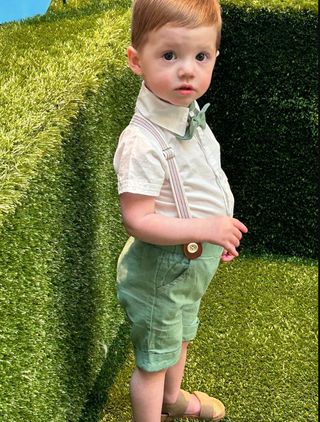 Suspender Shorts & Romper Suit Set - RYAN AND REMI