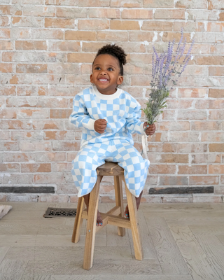 knitted Checkered Sweater Set - RYAN AND REMI