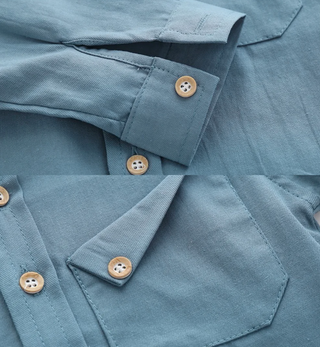 Slant Pocket Button-Up Shirt - RYAN AND REMI