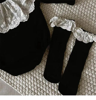 Eyelet Collar Romper