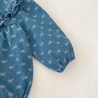 Printed Denim Sister Outfit