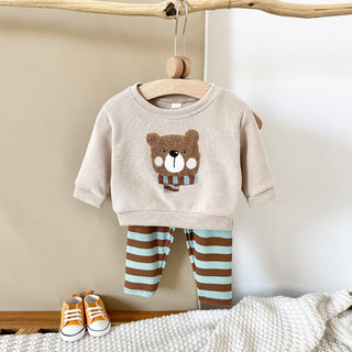 Fuzzy Bear Top Pants Set