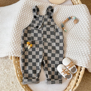 Charcoal Checkered Jumpsuit