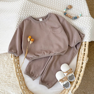 Pocketed Solid Jogger Set - RYAN AND REMI