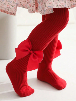Side Bowknots Knit Leggings - RYAN AND REMI
