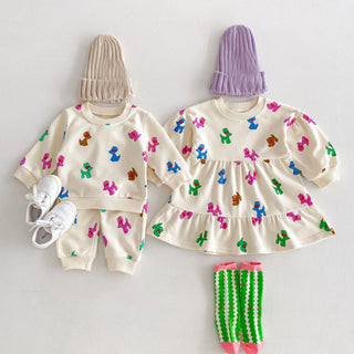 Siblings Dog Print Outfit - RYAN AND REMI