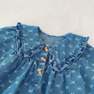 Printed Denim Sister Outfit