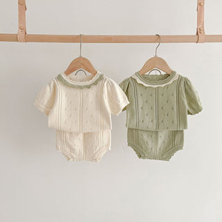 Ruffles Lace Collar Pullover & Bloomer Set - RYAN AND REMI