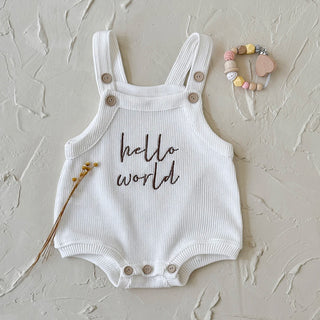 2025 Spring Newborn Baby Clothing Cotton English Embroidered Baby Jumpsuit - RYAN AND REMI