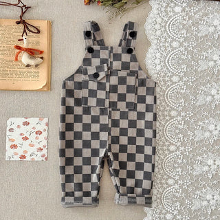 Charcoal Checkered Jumpsuit