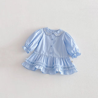 Peter Pan Collar Frill Dress - RYAN AND REMI