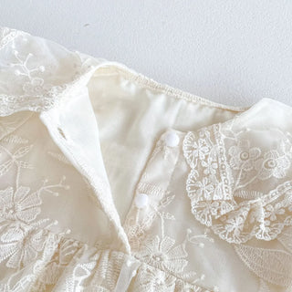 Lace Patchwork Girl's One Piece Clothes Princess Dress 4357  Baby Girl's Romper Skirt Autumn 2025 - RYAN AND REMI