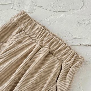 Floral Side Corduroy Pants - RYAN AND REMI