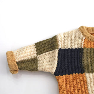 Checkered Knit Sweater