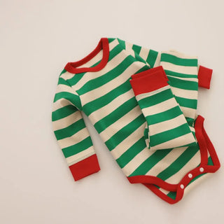 Striped Christmas Loungewear Outfit - RYAN AND REMI