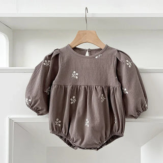 Puff Sleeve Garden Romper - RYAN AND REMI