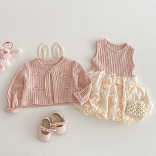 Rose Dress Cardigan Outfit