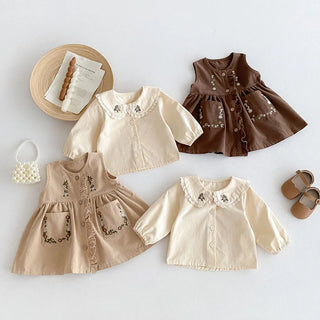 Embroidery Pocket Dress Outfit - RYAN AND REMI