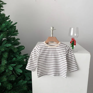 Long Sleeve Striped Top Tees - RYAN AND REMI