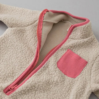 Fleece Patchwork Jumpsuit Outwear - RYAN AND REMI