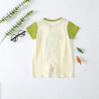 Cartoon Dinosaur Patchwork Jumpsuit
