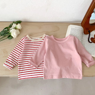 Long Sleeve Striped Top Tees - RYAN AND REMI