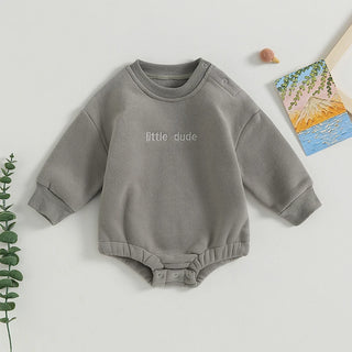 Little Dude Embroidered Bodysuit - RYAN AND REMI