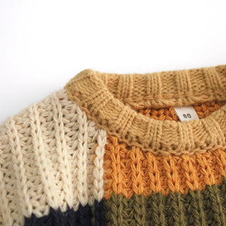 Checkered Knit Sweater