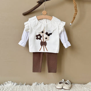 Brown Flower Embroidery Set - RYAN AND REMI