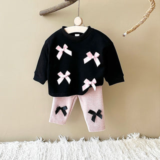 3D Ribbon Sweat and Pants Set - RYAN AND REMI