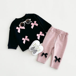 3D Ribbon Sweat and Pants Set - RYAN AND REMI