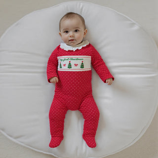 Polka Dot Christmas Tree Romper