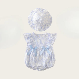 Light Blue Romper W Hat
