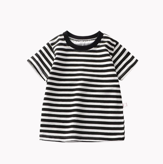Stripe Basic Cotton T Shirt - RYAN AND REMI