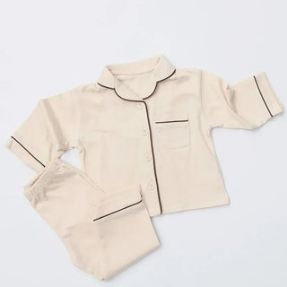 Piped-Trim Pajamas Set - RYAN AND REMI