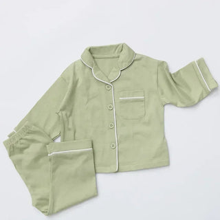Piped-Trim Pajamas Set - RYAN AND REMI