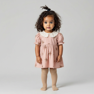Lace Collar Flower Dress - RYAN AND REMI